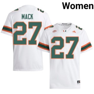 White Womens The U #27 Ryan Mack College Football Player Jerseys 241711-236