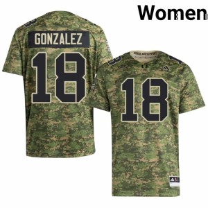 Camo Vinny Gonzalez #18 College Football Alumni Miami Hurricanes Women Jersey 187693-221