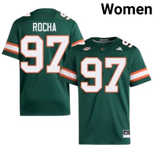 Green Alumni #97 College Football Will Rocha UMiami Hurricanes Womens Jerseys 168032-929