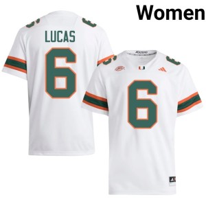 White Xavier Lucas The U #6 University College Football Women Jersey 650580-864