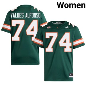 Green Limited Yerovi Valdes Alfonso College Football Women #74 UMiami Jersey 881986-333