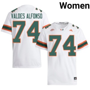 White High School UM Womens College Football #74 Yerovi Valdes Alfonso Jersey 779399-206