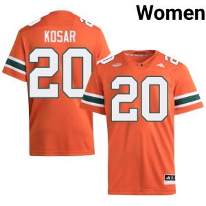 Orange Bernie Kosar University of Miami 2026 Womens #20 College Football Jersey 796337-637