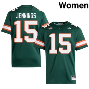 Green College Football UM #15 Brody Jennings Women's NCAA Jersey 220149-808