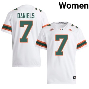 White College Football Hurricanes CJ Daniels #7 Women's 2026 Jerseys 181923-445