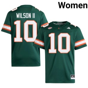 Green Damon Wilson II College Football Women's 2026 Hurricanes #10 Jersey 936101-551