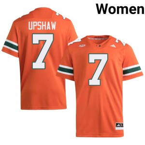 Orange UM Hurricanes College Football Daylyn Upshaw Women 2026 #7 Jersey 488308-935