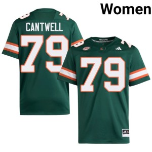 Green Women #79 UM Hurricanes 2026-27 College Football Jackson Cantwell Jerseys 809216-725