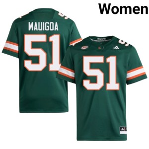 Green Kiko Mauigoa Game Women #51 College Football UMiami Hurricanes Jersey 335064-171