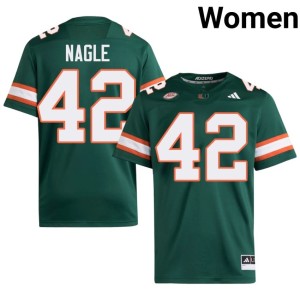 Green College Football #42 The U Logan Nagle Womens University Jersey 457555-326
