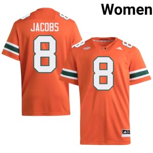 Orange College Football Game Women UMiami Hurricanes Vandrevius Jacobs #8 Jersey 223623-973