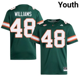 Green Andres Williams Youth Canes College Football #48 University Jersey 597928-881