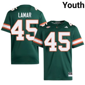 Green College Football Alumni Braylon Lamar #45 Miami Hurricanes Youth Jersey 223232-242