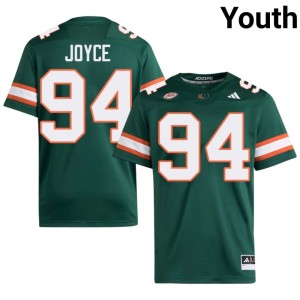 Green UMiami Youth Dylan Joyce Replica #94 College Football Jersey 380413-804