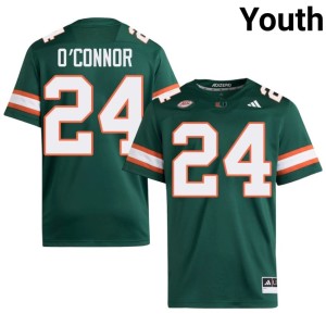 Green Youth #24 Miami Hurricanes College Football Ethan O'Connor University Jerseys 711168-259