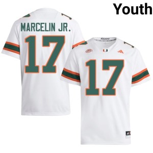 White College Football Ezekiel Marcelin Jr. Miami Youth #17 High School Jersey 381845-945