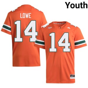 Orange College Football University Hayden Lowe #14 Miami Youth Jerseys 936901-178