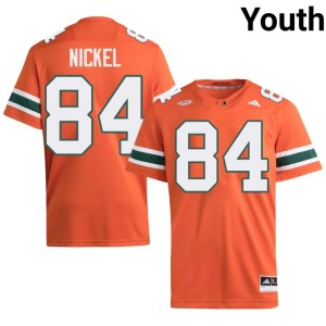 Orange #84 Hurricanes Official College Football Jack Nickel Youth Jerseys 275215-406