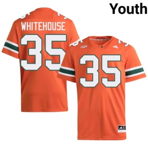 Orange College Football Youth #35 UM Hurricanes Alumni Jack Whitehouse Jerseys 144972-602