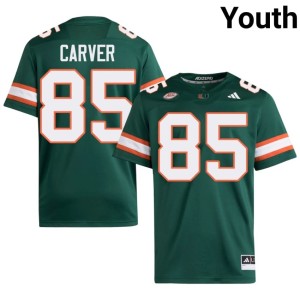 Green Youth Jackson Carver College Football #85 UM Hurricanes Alumni Jerseys 292075-797