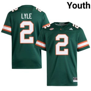Green Miami of Florida Game #2 College Football Youth Jordan Lyle Jerseys 991762-633
