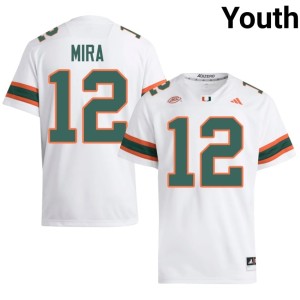 White College Football Youth Marquise Lightfoot Miami Embroidery #12 Jersey 996217-120