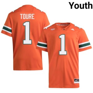 Orange Mohamed Toure College Football #1 2026 Youth Miami Jerseys 256390-140