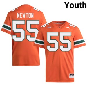 Orange Youth Miami #55 Mykah Newton High School College Football Jersey 659816-239