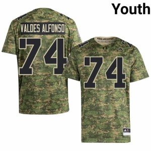 Camo UMiami #74 College Football Player Yerovi Valdes Alfonso Youth Jersey 868473-277