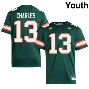Green Asharri Charles #13 Replica Youth College Football Miami of Florida Jerseys 951531-647