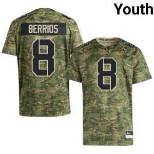 Camo College Football #8 Official Youth Braxton Berrios Miami Jersey 645592-598