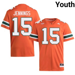 Orange Brody Jennings #15 Youth Hurricanes College Football 2026 Jersey 163192-185