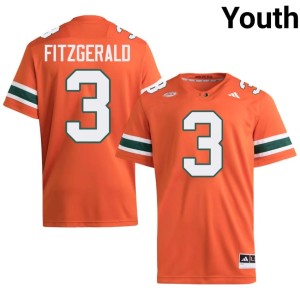 Orange Youth #3 UM Bryce Fitzgerald Limited College Football Jerseys 514947-451