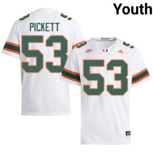 White High School College Football Canon Pickett Youth UM #53 Jersey 412317-689