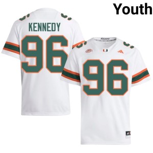 White #96 Youth University College Football Cortez Kennedy UM Jerseys 835175-368