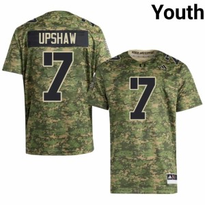 Camo High School UM Hurricanes College Football Youth #7 Daylyn Upshaw Jersey 210784-396