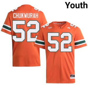 Orange Limited Youth Isaac Chukwurah University of Miami College Football #52 Jersey 315504-287