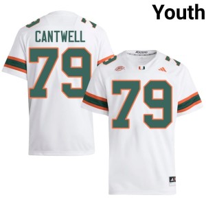 White Youth Miami Jackson Cantwell #79 High School College Football Jersey 646658-973