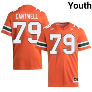 Orange Hurricanes Jackson Cantwell College Football Youth #79 University Jerseys 630653-841