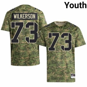 Camo Embroidery College Football #73 Miami Youth Jaden Wilkerson Jersey 969048-913