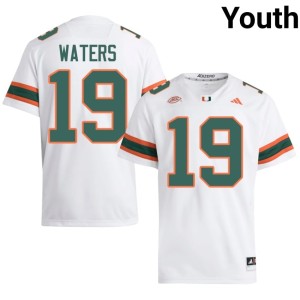 White College Football Jaelen Waters Youth University of Miami Replica #19 Jerseys 796943-800
