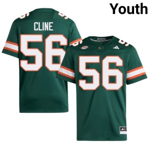 Green College Football Johnathan Cline Official UMiami Hurricanes #56 Youth Jersey 142811-264