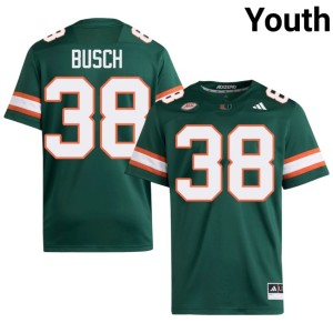 Green College Football 2026-27 Youth UM Hurricanes #38 Karsten Busch Jerseys 641878-442
