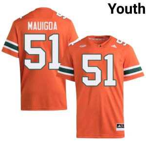 Orange Limited #51 Youth College Football Kiko Mauigoa Miami Hurricanes Jerseys 883491-912