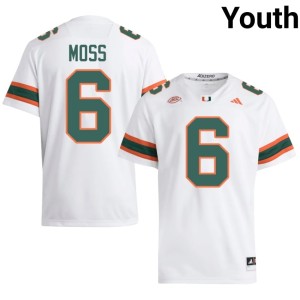 White College Football #6 Santana Moss Youth Official UMiami Jersey 717138-234