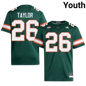 Green College Football Youth #26 Sean Taylor Official UM Hurricanes Jerseys 171381-893