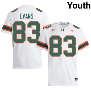 White Hurricanes #83 College Football Youth Tyran Evans 2026 Jerseys 358000-481