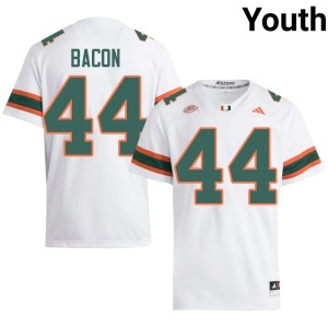 White College Football UM Hurricanes Youth Tyson Bacon #44 Limited Jersey 936052-659