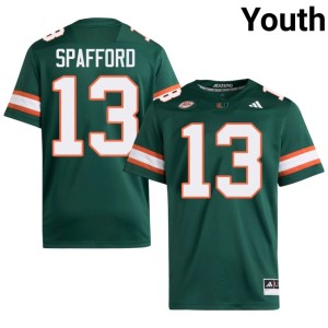 Green Youth UMiami Hurricanes Vance Spafford #13 College Football High School Jersey 370462-915