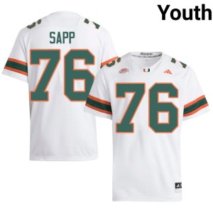White #76 Miami Youth Warren Sapp High School College Football Jersey 646173-330